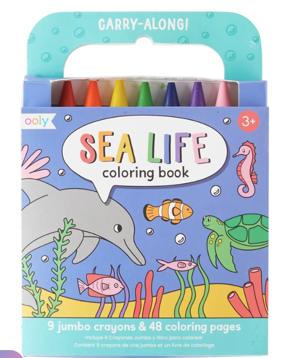Ooly - Carry Along Crayon & Coloring Book Kit -Sea Life