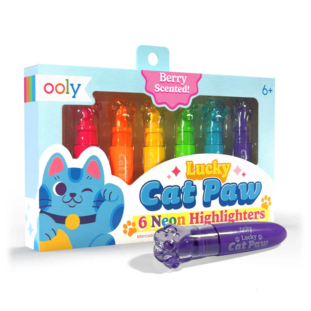 Ooly - Lucky Cat Paw Neon Highlighters