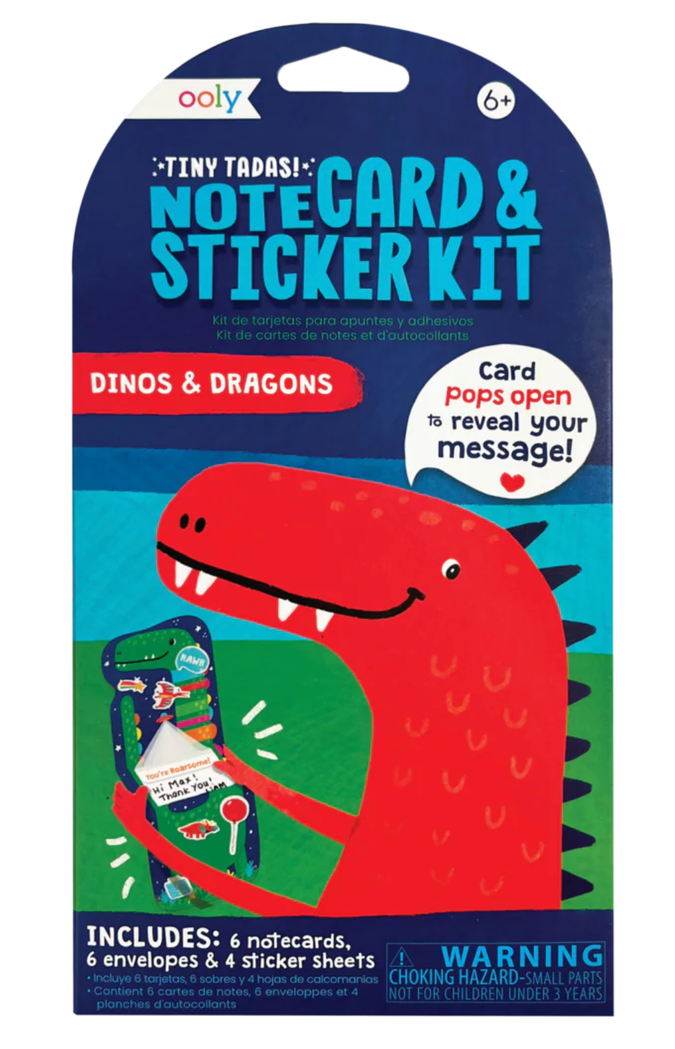 Ooly - Dino & Dragons Tiny Tada Note Cards