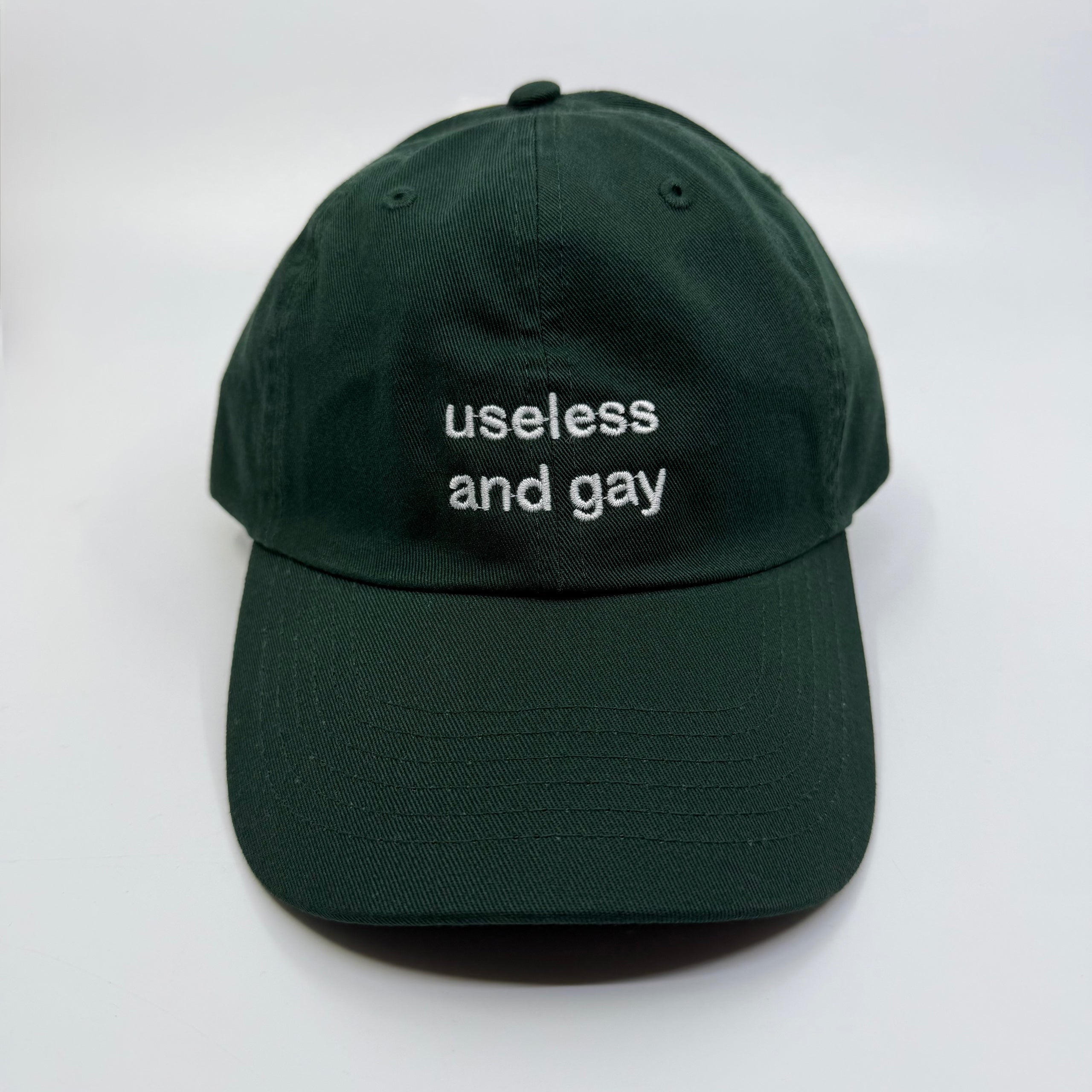 Standard Goods Hat - Useless and Gay - Green/White, photo 2 of 4