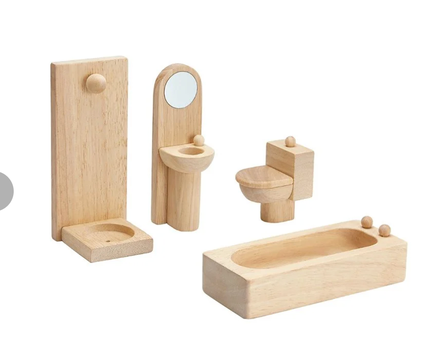 PlanToys Inc. - Classic Dollhouse Bathroom Set