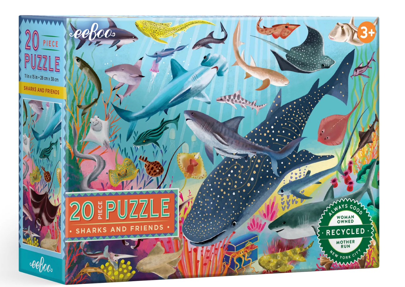 Eeboo - Sharks & Friends Puzzle