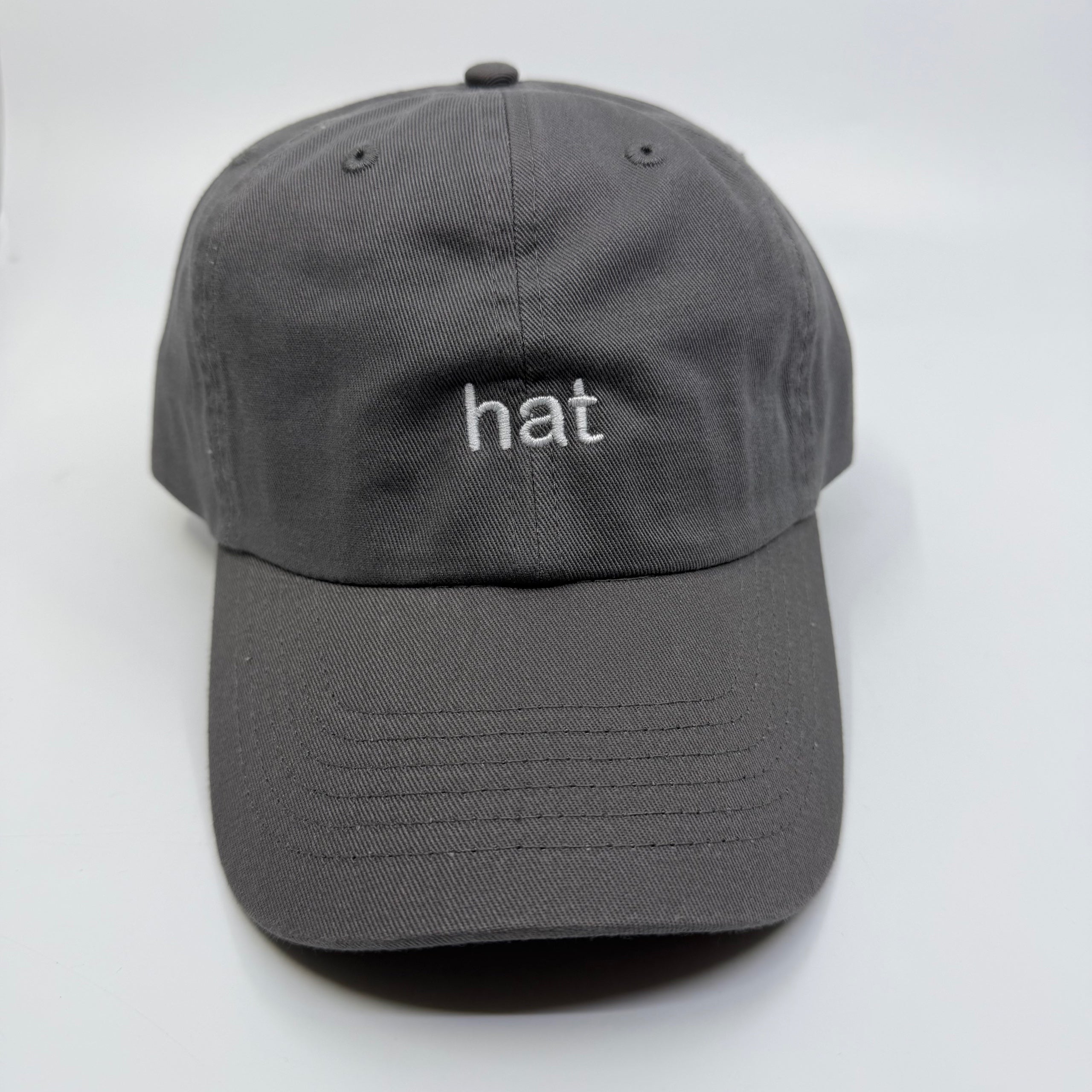 Standard Goods Hat - 'Hat' Hat Charcoal/White, photo 2 of 4