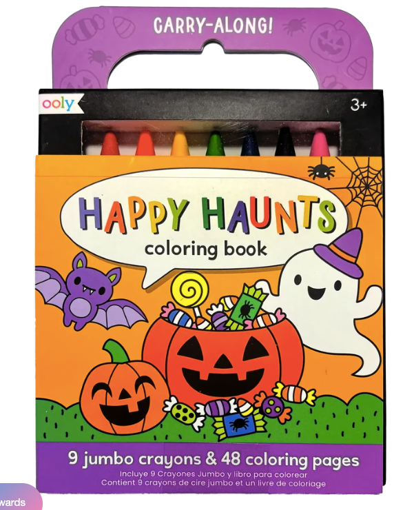 Ooly - Carry-Along: Coloring Book Set - Happy Haunts