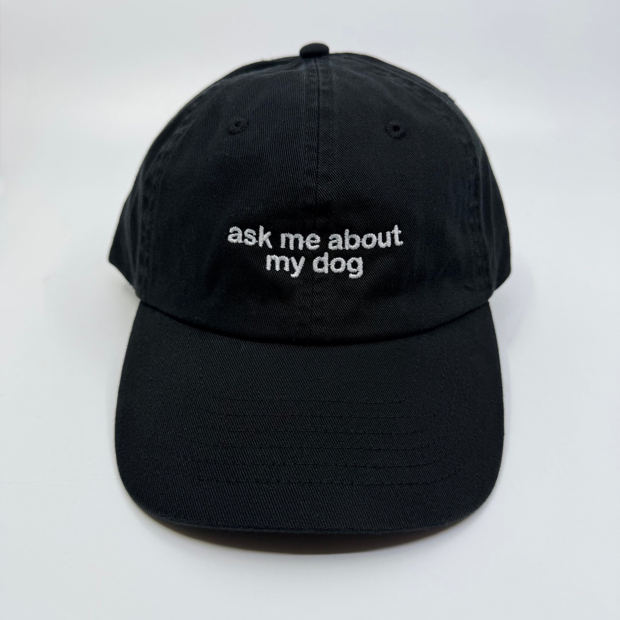 Standard Goods Hat - Ask Me About My Dog - Black, photo 2 of 4