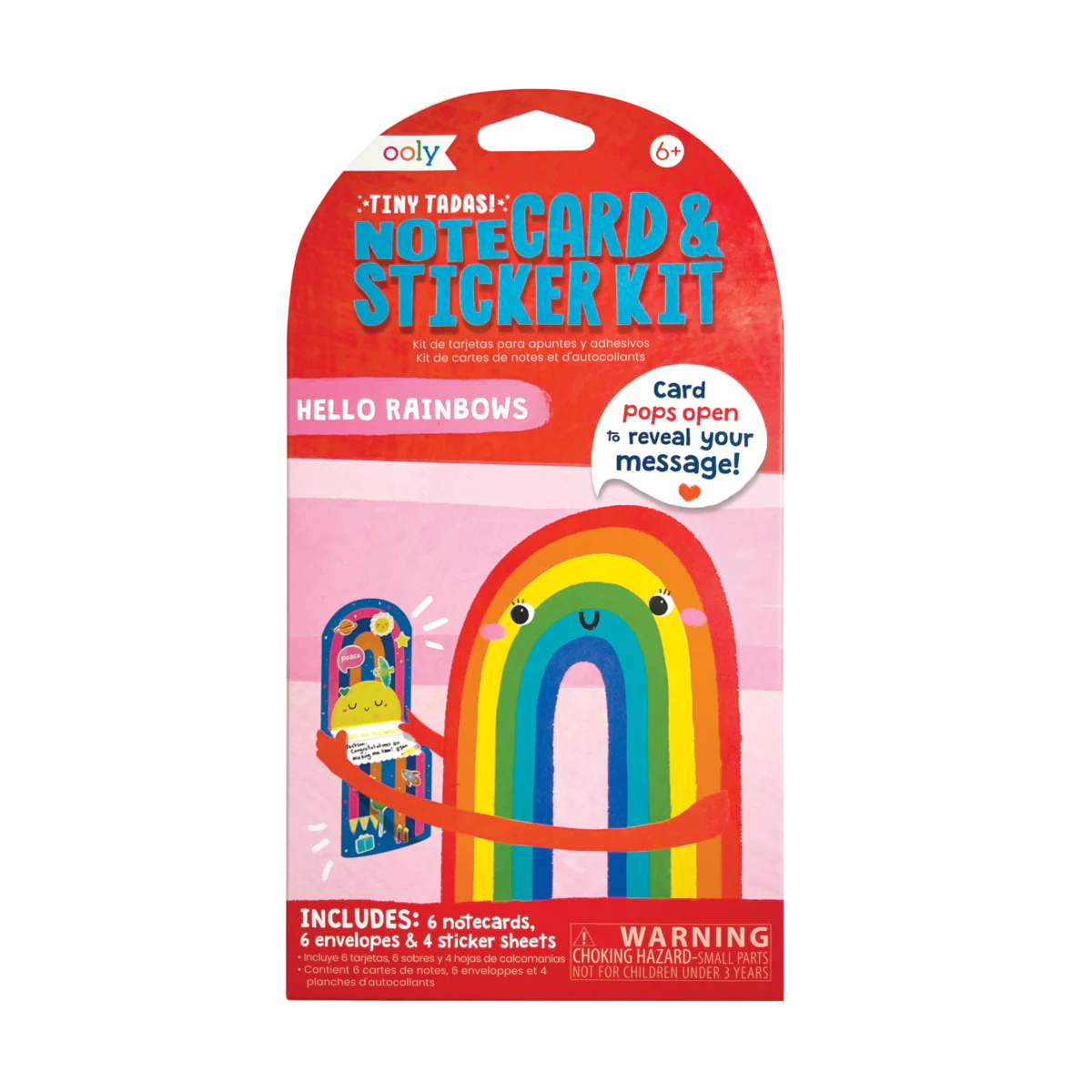 Ooly - Tiny Tada Note Cards - Hello Rainbow, photo 1 of 2