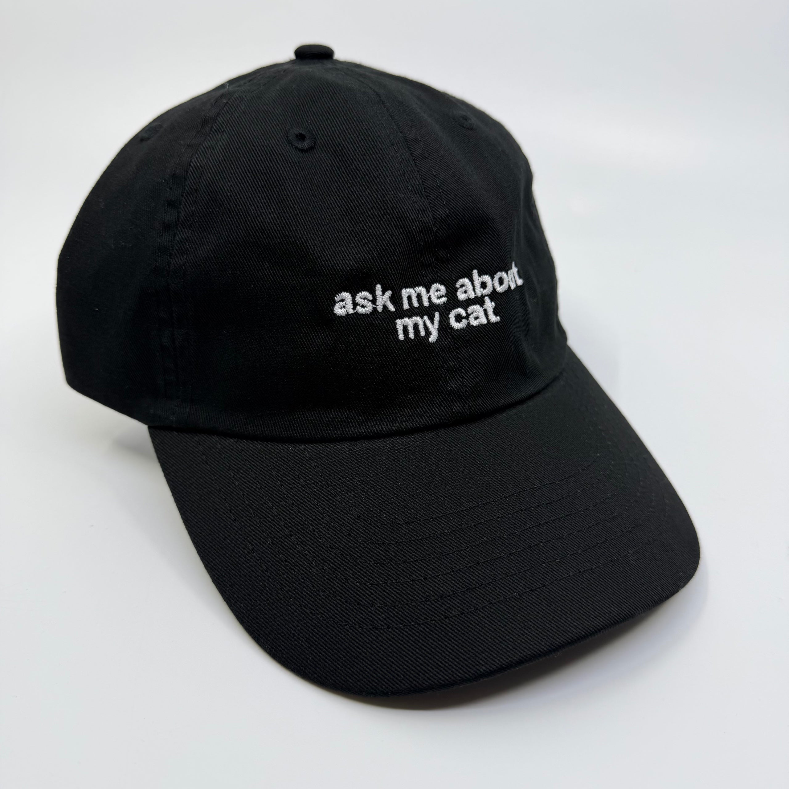 Standard Goods Hat - Ask Me About My Cat - Black, photo 1 of 4