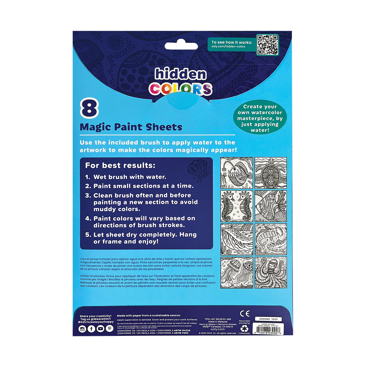 Ooly - Hidden Colors: Magic Paint Sheets - Magic Ocean, photo 2 of 2