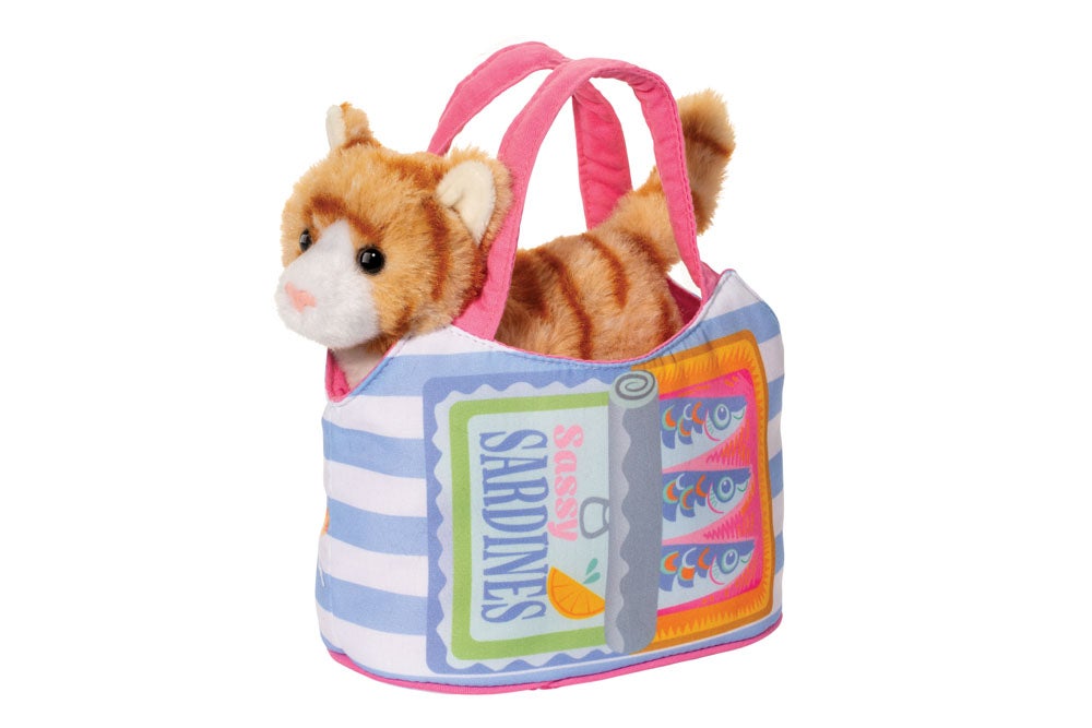 Douglas - Sardine Sassy Sak w/ Striped Cat