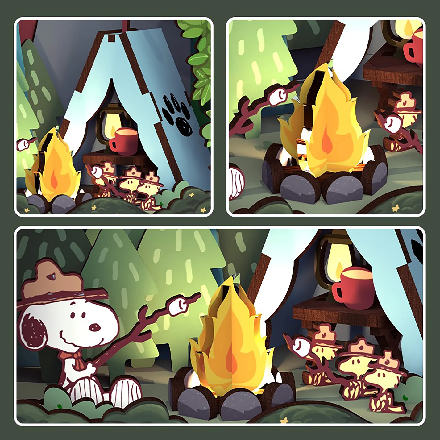 Hands Craft - Snoopy's Beagle Scouts Camp - Book Nook DIY Miniature Kit, photo 2 of 3