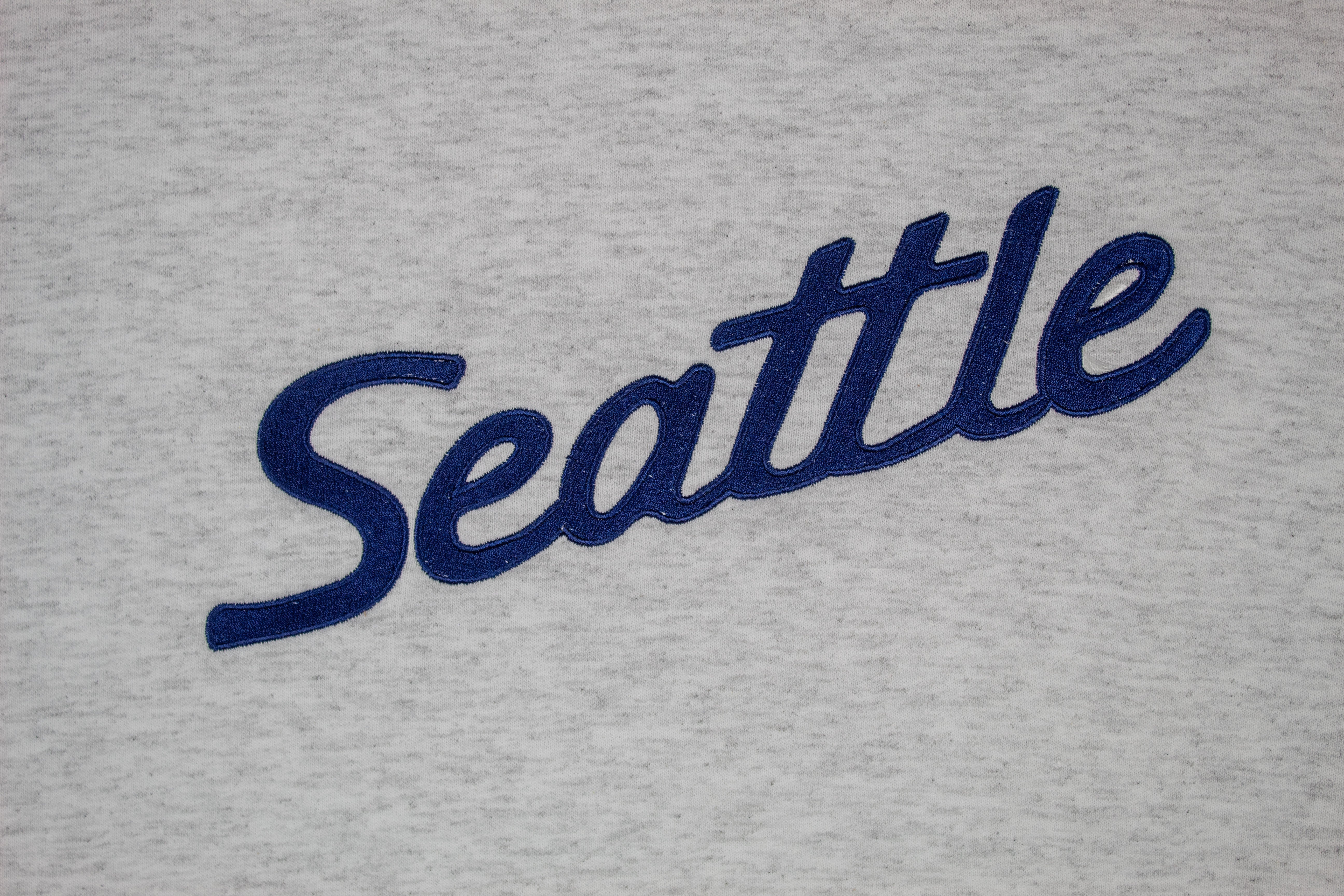 Standard Goods Sweatshirt - Embroidered Seattle Heather Grey/Navy