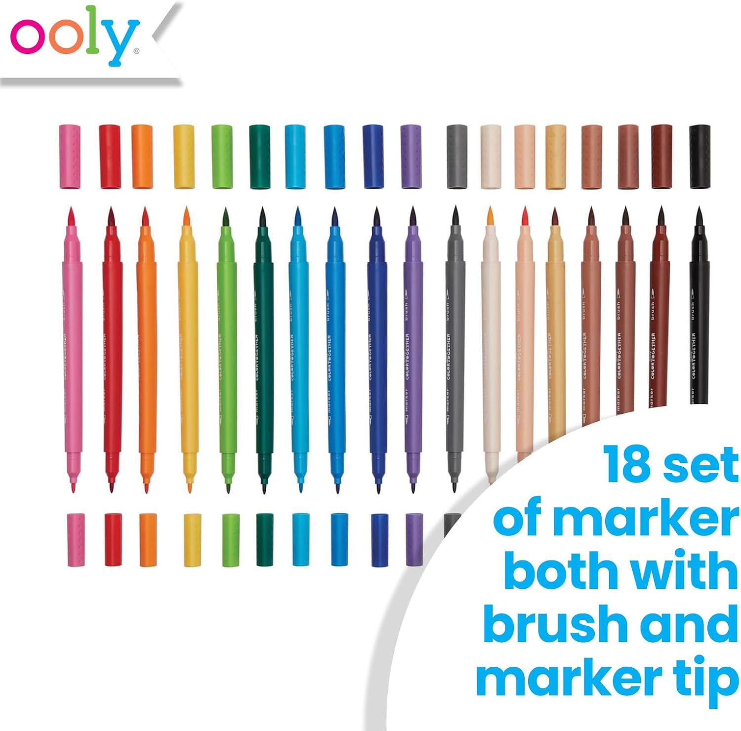 Ooly - Color Together Brush & Fine Tip Double Ended Markers, photo 2 of 5