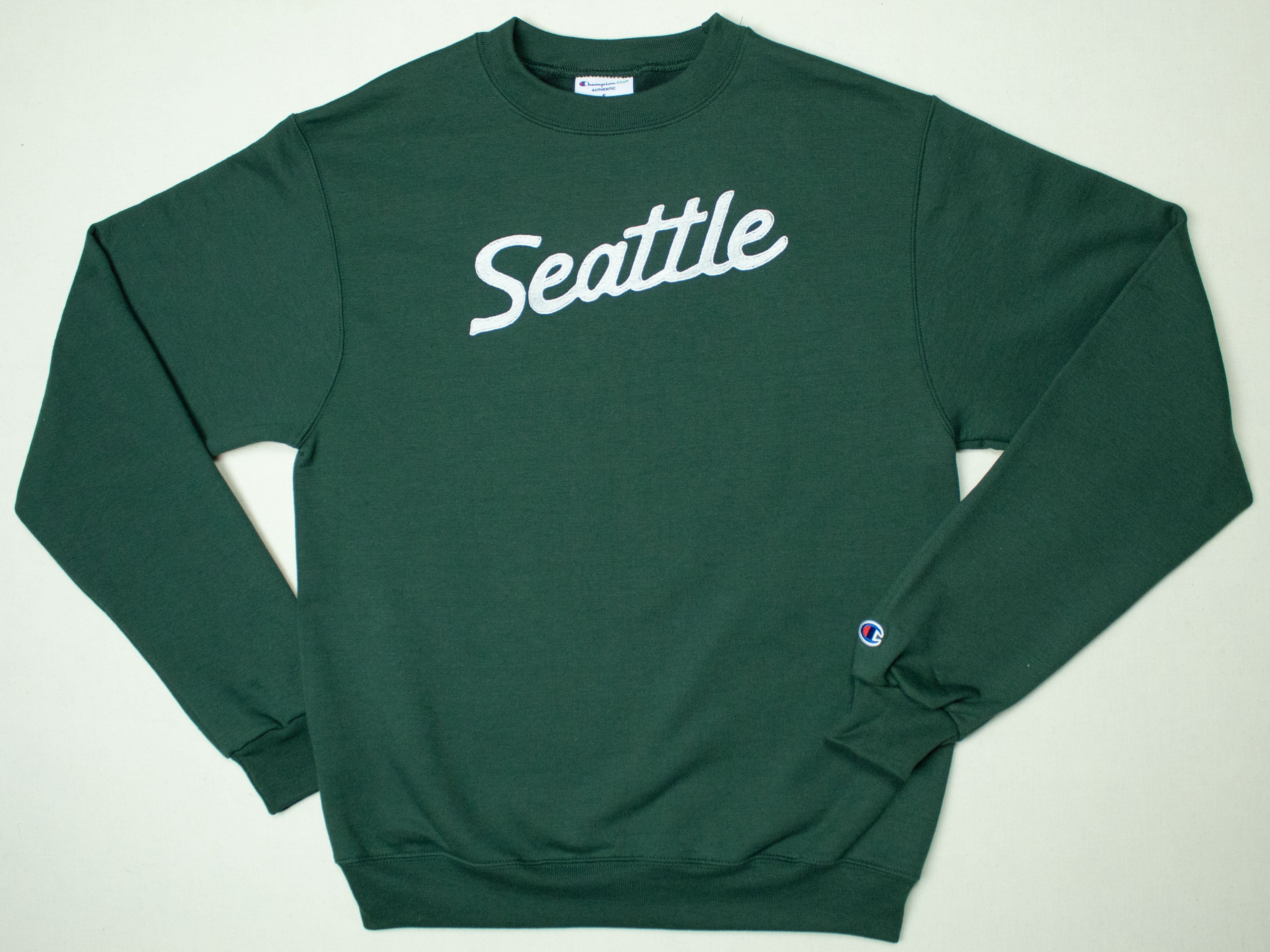 Standard Goods Sweatshirt Embroidered Seattle Emerald/White