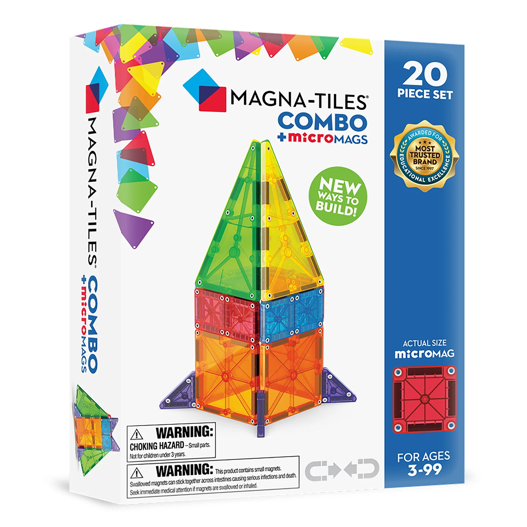 Magna-Tiles - Combo 20 Piece Set, photo 1 of 2