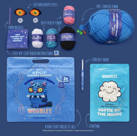 Woobles - KPOP- Derpy Extra Squeezy Crochet Kit