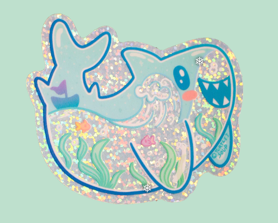 Turtle's Soup Sticker - Shark Ocean Dreamy Liquid