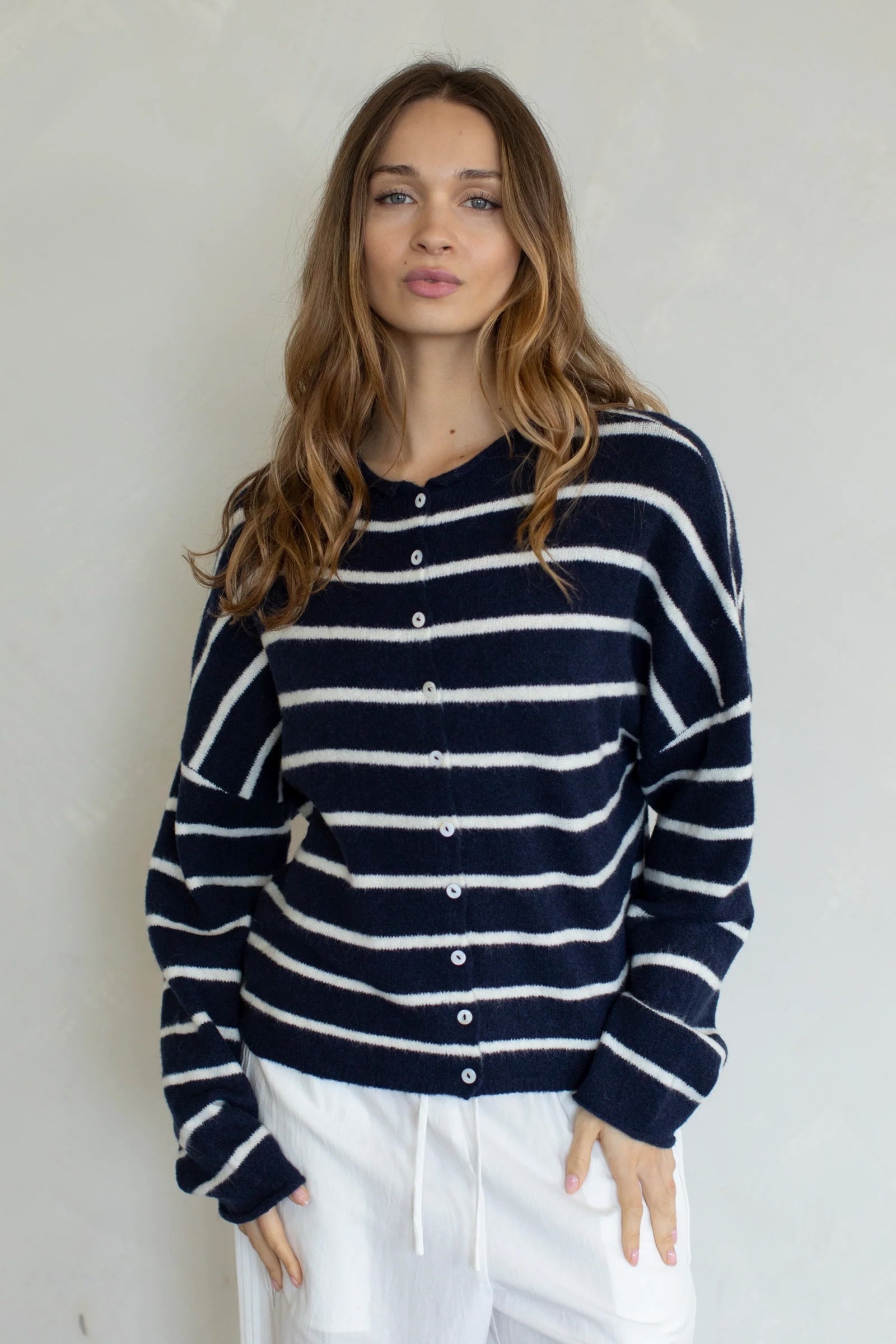 Things Between Cardigan - Piper Striped Midnight (TBW14672)