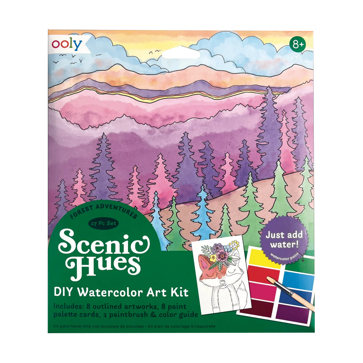 Ooly - Scenic Hues: D.I.Y. Watercolor Art Kit - Forest Adventure, photo 1 of 2