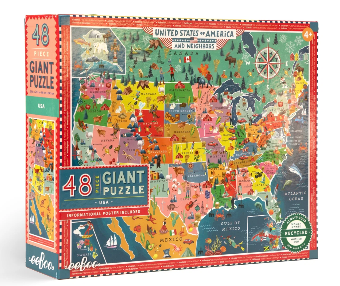 Eeboo - Giant USA Puzzle