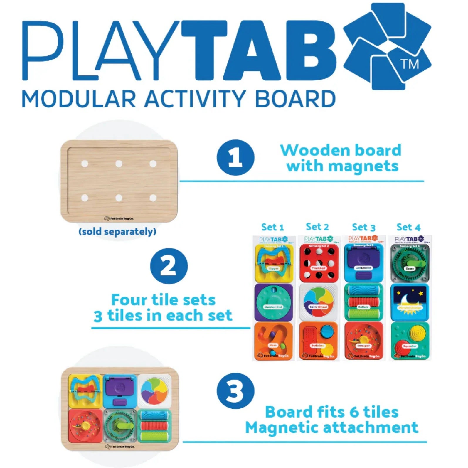 Fat Brain - PlayTab Modular Activity & Sensory Board, photo 2 of 8