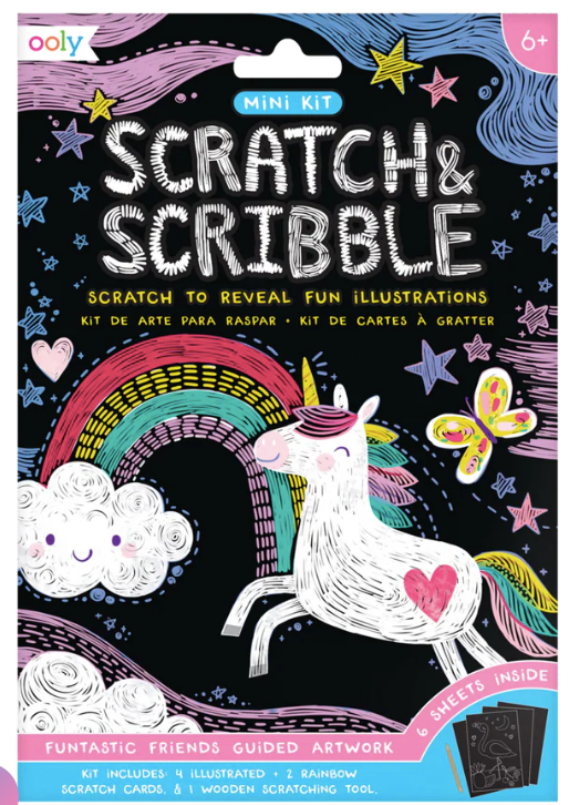 Ooly - Mini Scratch & Scribble Kit - Funtastic Friends