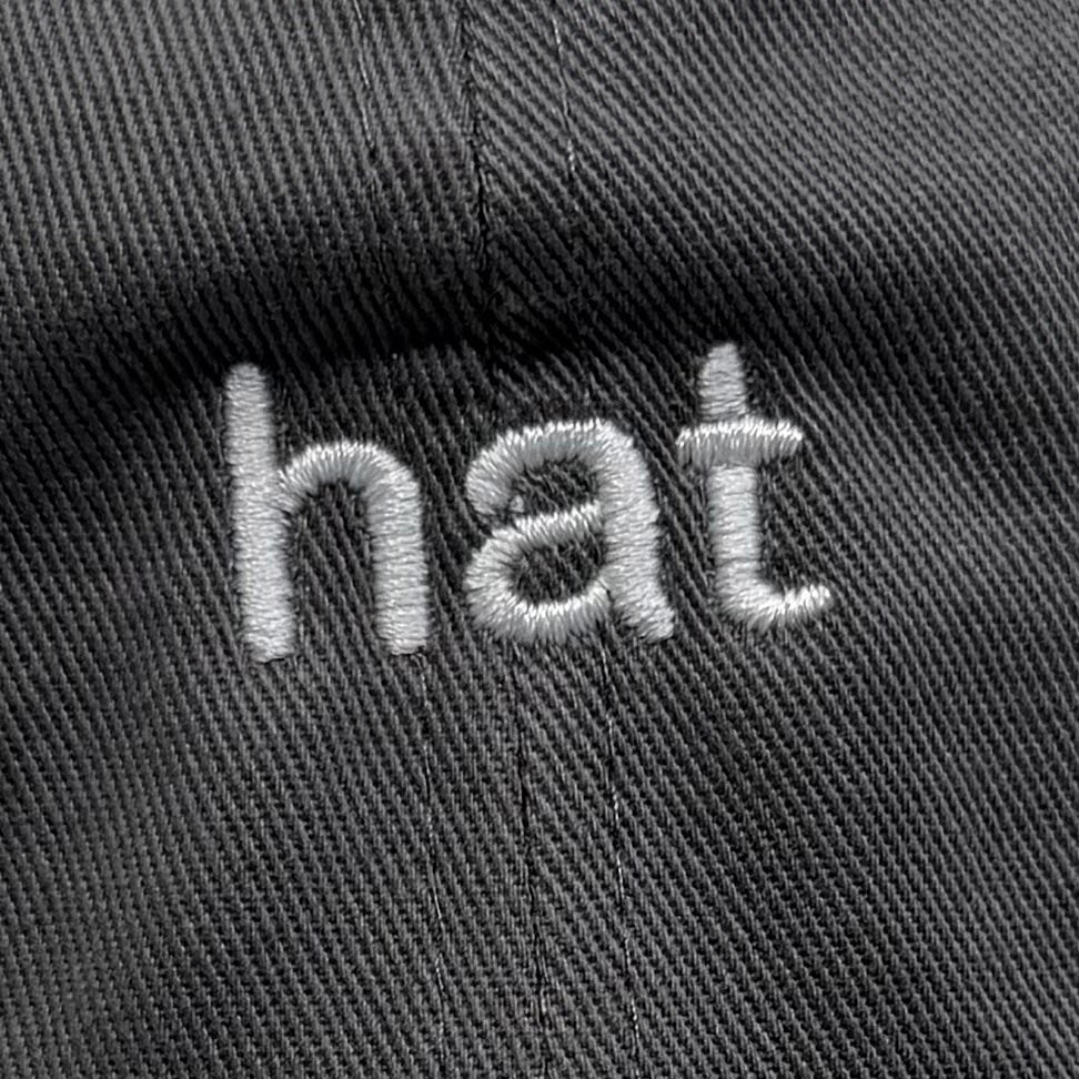 Standard Goods Hat - 'Hat' Hat Charcoal/White, photo 3 of 4
