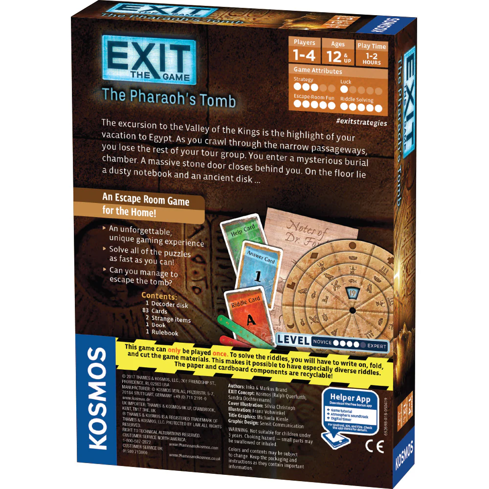 Thames & Kosmos - EXIT: The Game - The Pharaoh's Tomb, photo 2 of 2