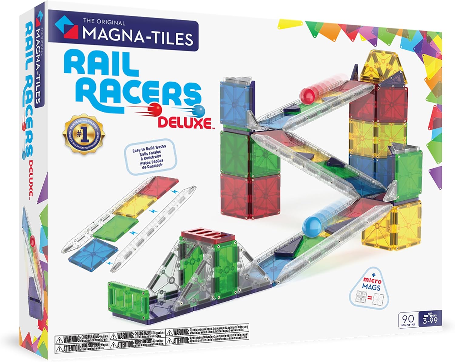 Magna-Tiles - Rail Racers Deluxe 90 Pieces, photo 1 of 3