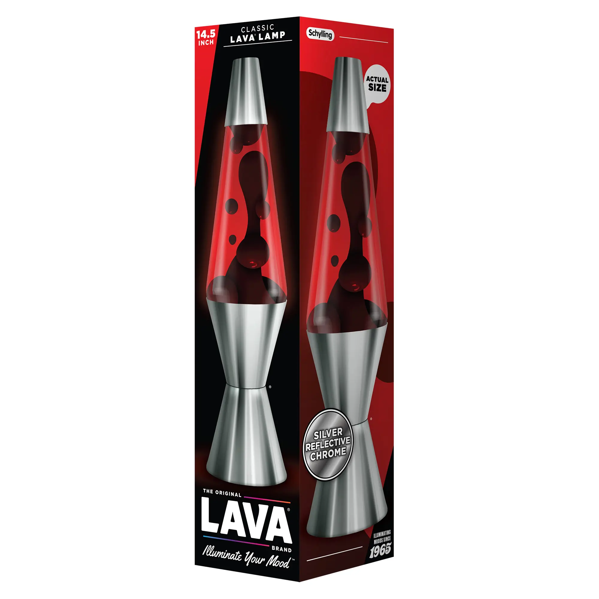 Schylling - Chrome/Crimson/Black/Red - Lava Lamp, photo 1 of 2