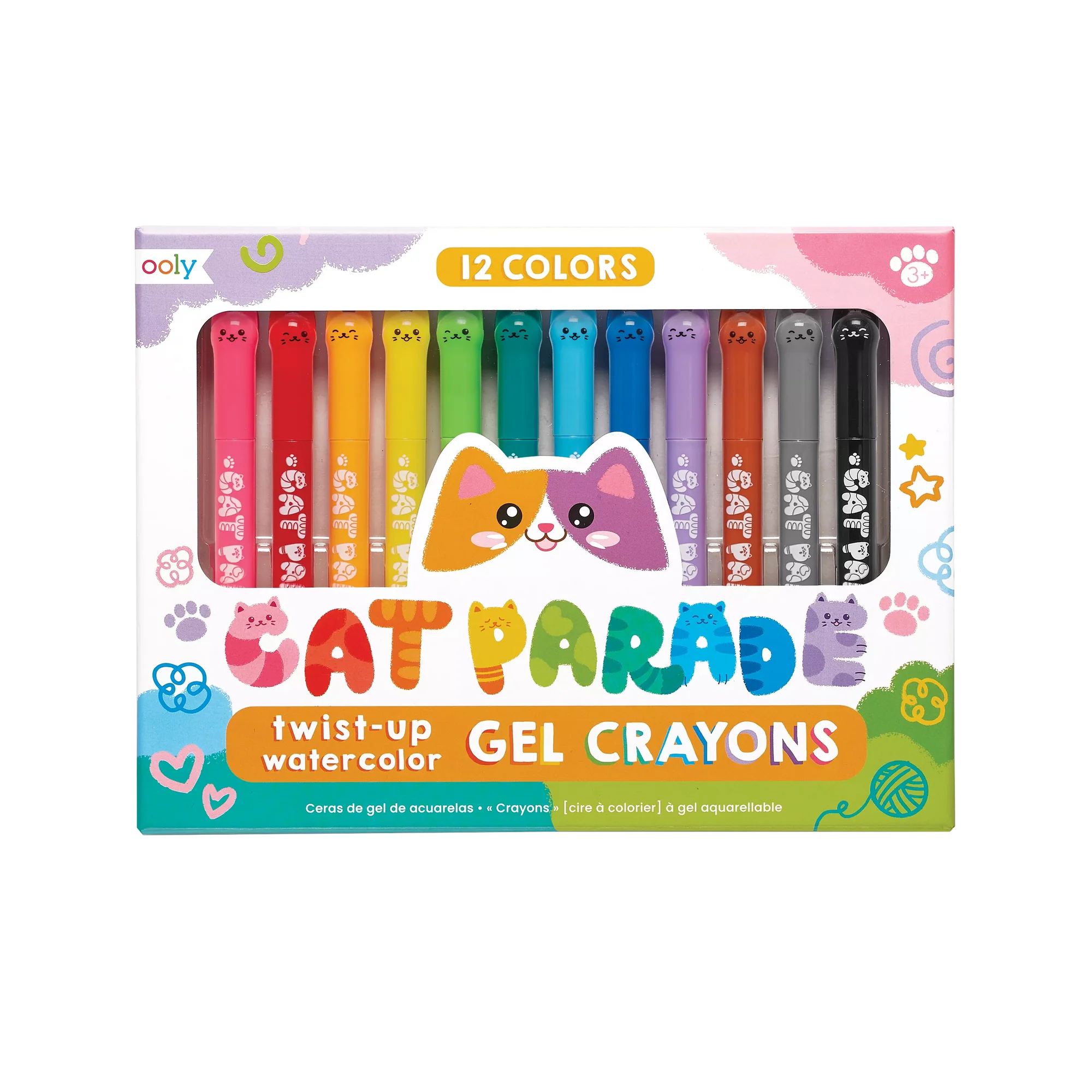 Ooly - Cat Parade Twist-up Watercolor Gel Crayons, photo 1 of 2