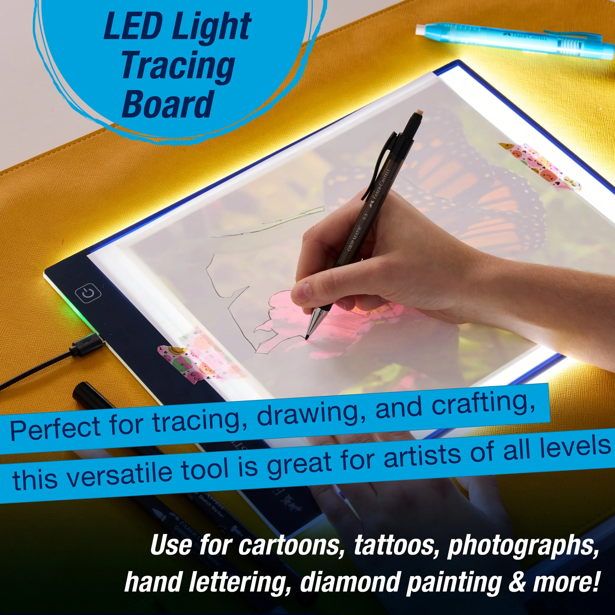 Faber-Castell - 5 LED Light Tracing Board, photo 2 of 5