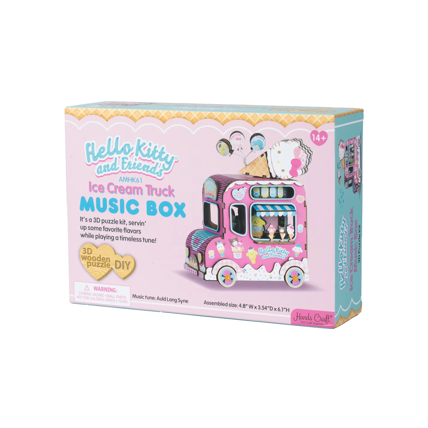 Hands Craft - Hello Kitty Ice Cream Truck Music Box DIY Miniature Kit, photo 4 of 4