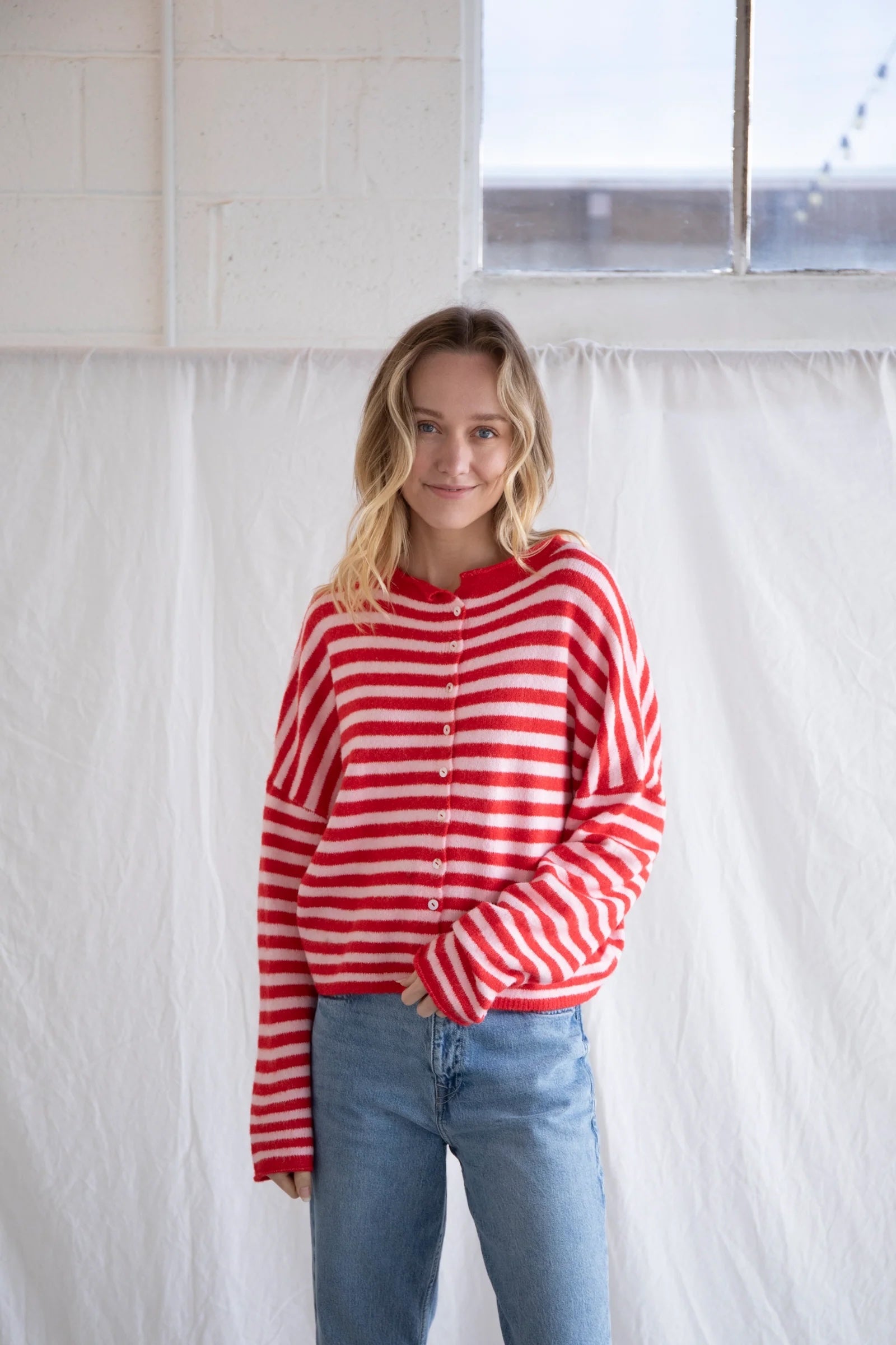 Things Between Cardigan - Piper - Pink-Red (TBW1223)