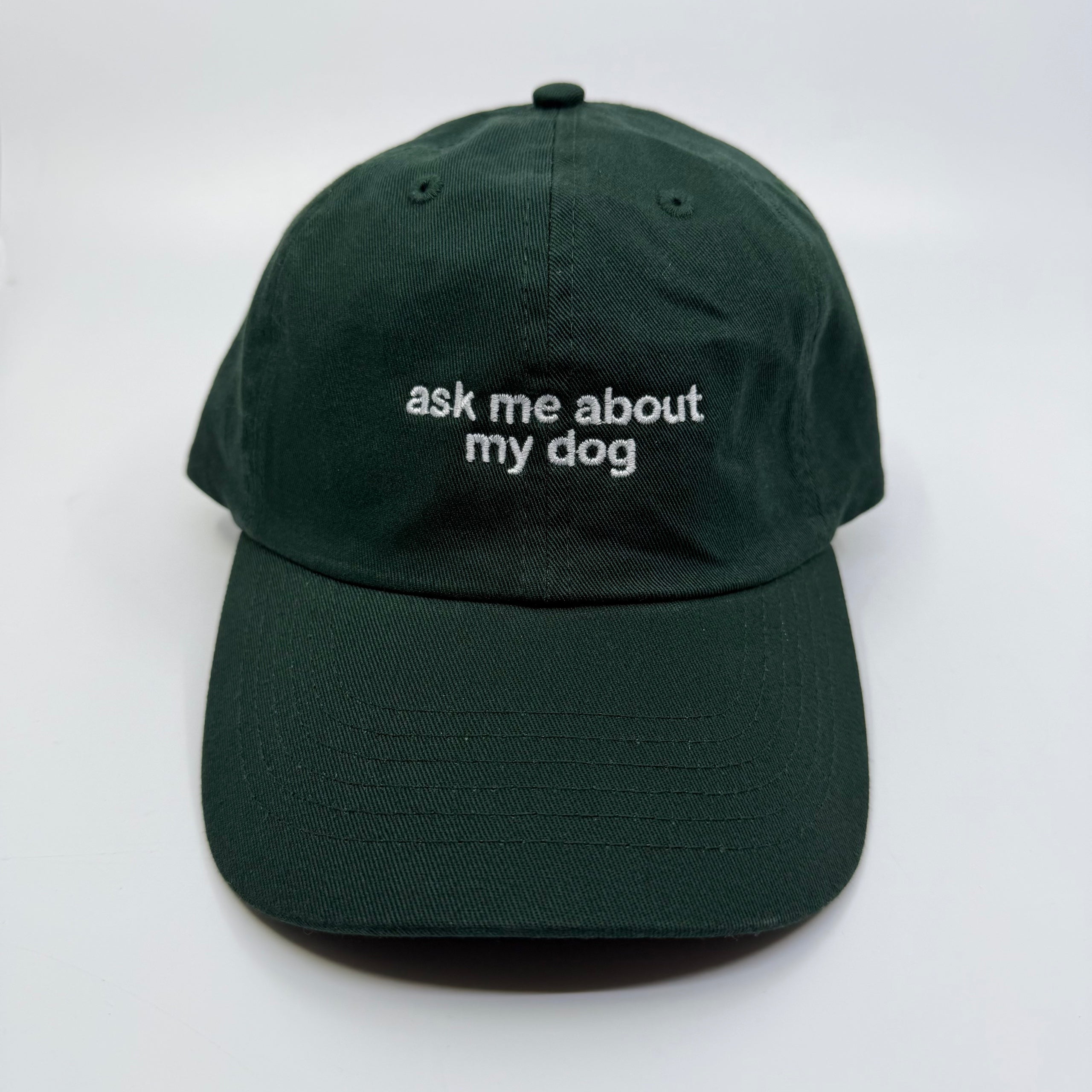 Standard Goods Hat - Ask Me About My Dog - Green, photo 2 of 4