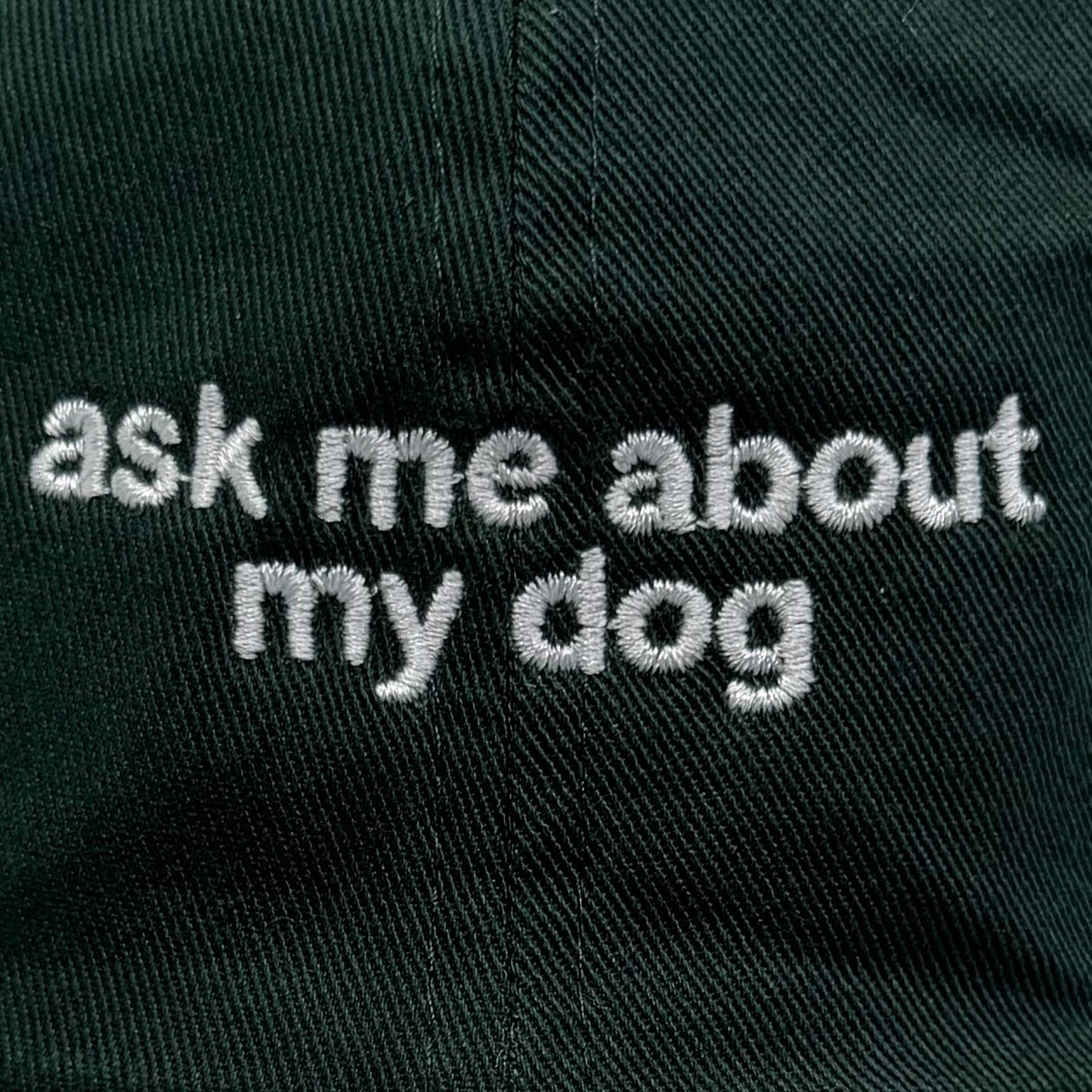 Standard Goods Hat - Ask Me About My Dog - Green, photo 3 of 4