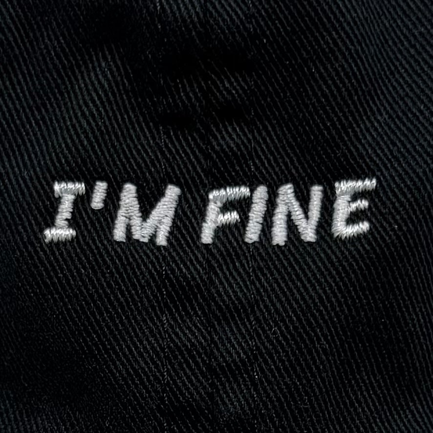 Standard Goods Hat - I'm Fine - Black White, photo 3 of 4