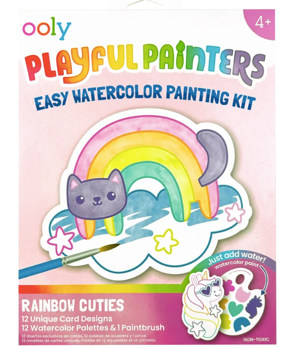 Ooly - Playful Painters Easy Watercolor Painting Kit - Rainbow