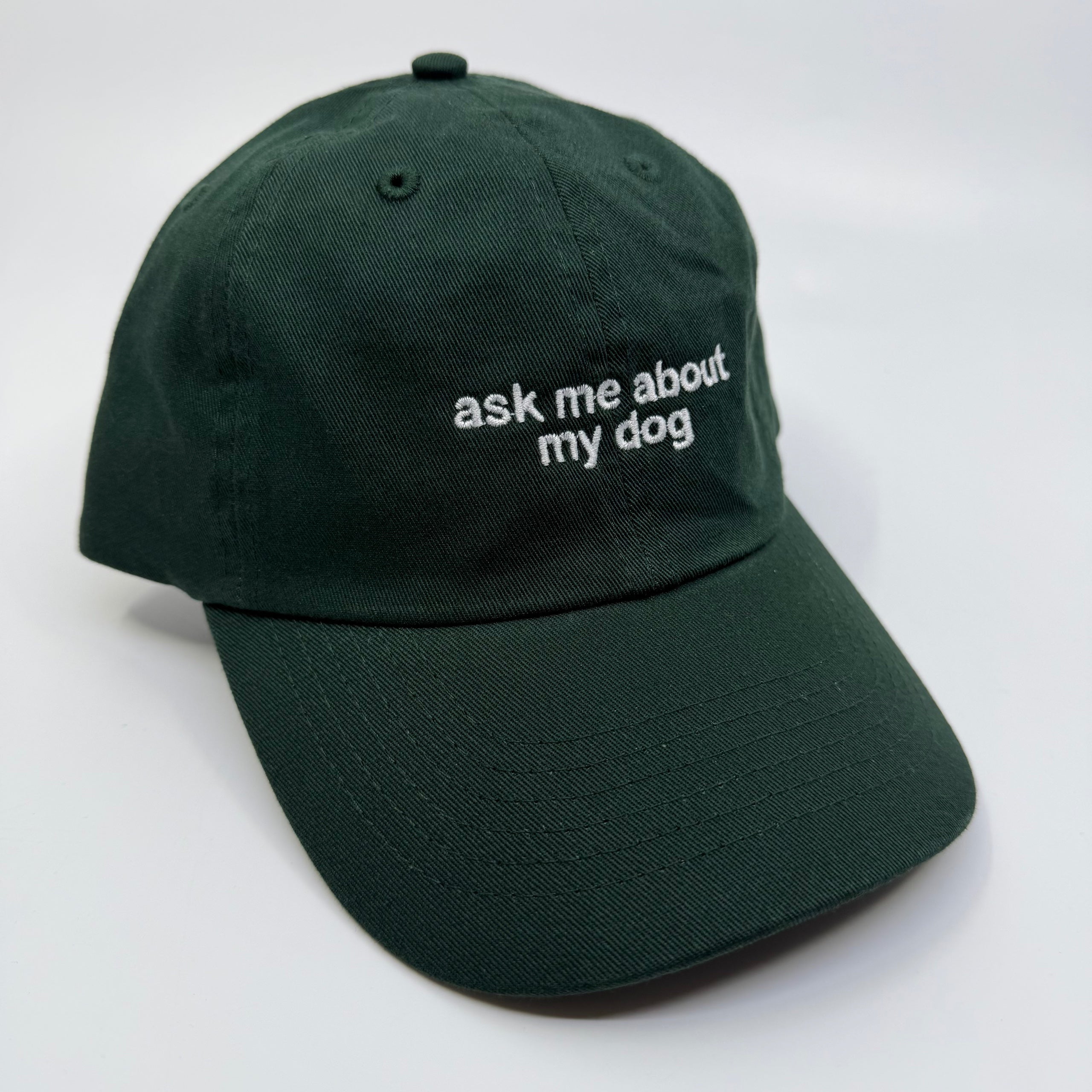 Standard Goods Hat - Ask Me About My Dog - Green, photo 1 of 4