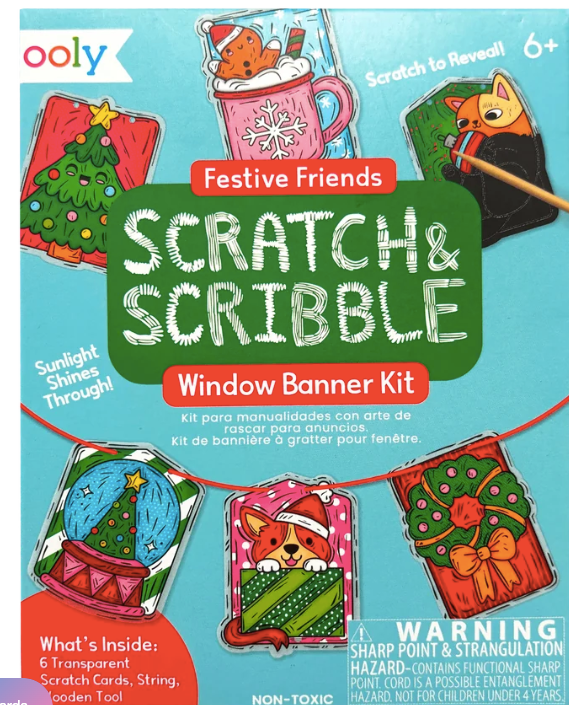 Ooly - Mini Scratch & Scribble Window Banner Kit - Festi